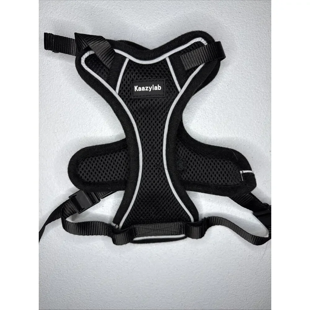 Kaazylab Cat Harness and Leash Black Size M (13-18 Lbs) Reflective Strip